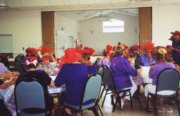 Red Hat Society 02-20-2003 - Photo by Linda King -
 Slide 1